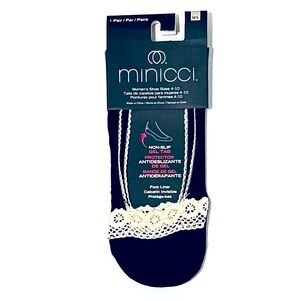 Minicci Women's Black Lace Trim Socks